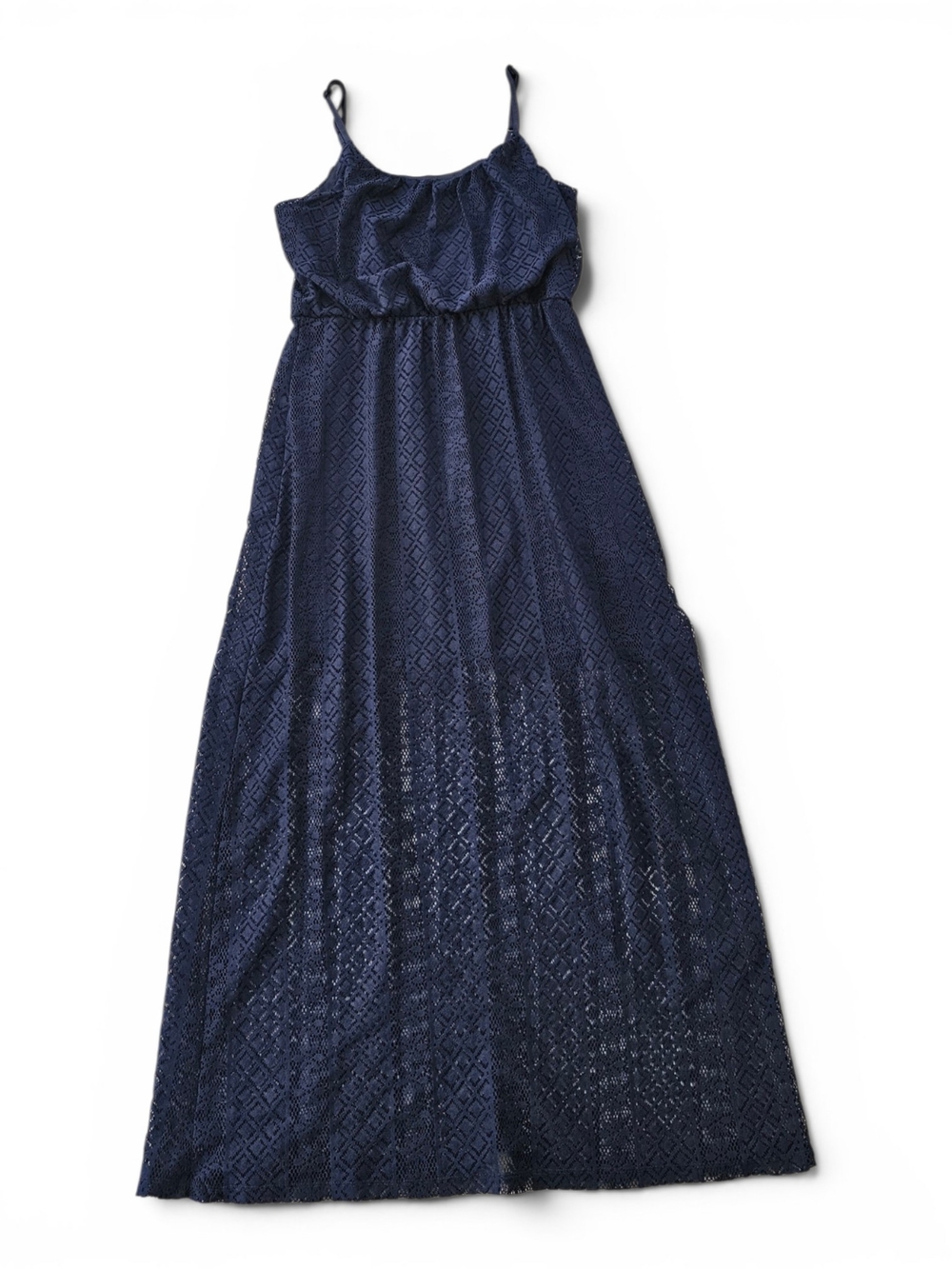 R.Wish Navy Lace Maxi Dress Large